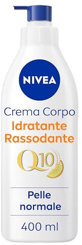 NIVEA Q10 straffende feuchtigkeitsspendende Körpercreme 400 ml, straffende Körpercreme mit reinem Coenzym Q10 und Vitamin C, Feuchtigkeitscreme 72h für normale Haut für straffere und geschmeidigere