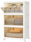 HOMIDEC Storage Boxes with Lids,22Litre 3 Pack Stackable Boxes with Wheels,Foldable Storage Drawers,Plastic Unit for Toys/Office Supplies/Snacks/Books/Clothes,White