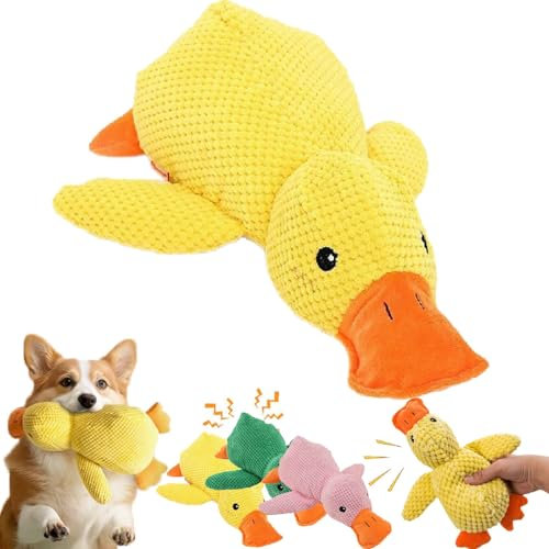 2025 New Anti Stress Ente Hund, Anti Stress Ente Hund Pfotenstern, Pfotenmond Ente, Pfotenmond Anti Stress Ente, Anti Stress Ente Für Hunde, Hundespielzeug Ente, Hunde Ente (yellow, 25*22cm)