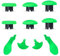 XBERSTAR PS5 Edge - Paletas de repuesto para PS5 Dualsense Edge Controller Paddles Stick Joystick Caps Thumbstick Extractor Accesorios (verde)