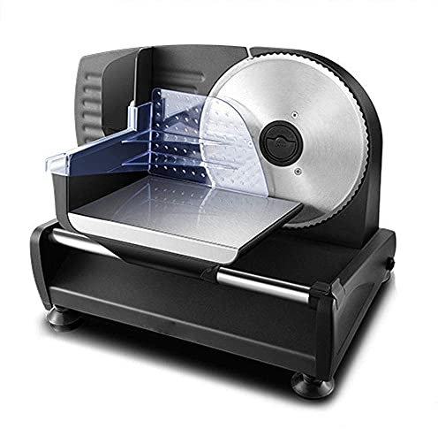 Trancheuse à viande, trancheuses à viande pour usage domestique Trancheuse à viande de qualité supérieure Trancheuse à charcuterie pour dinde Trancheuse à pain en acier inoxydable Guillotine 200 W,