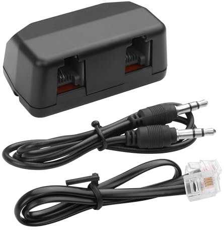 YAODHAOD Adattatore per telefono RJ11 cavo cavo adattatore per penna di registrazione, cuffie, chiamate di conferenza, ecc