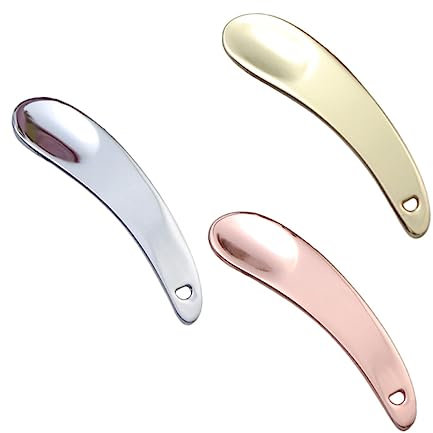 HAKIDZEL Lot De 3 Cuillères à Crème Yeux Et Masque Facial, Alliage Métallique Solide, Petites Tailles Assorties Pour Soins Cosmétiques Visage, Usage Professionnel Et Personnel