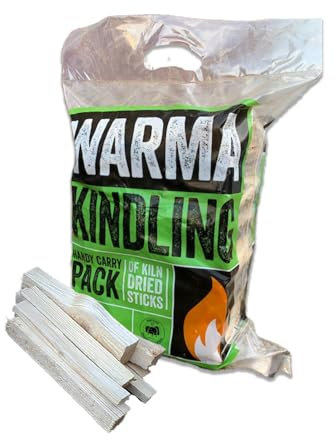 Warma Kindling Wood 3kg Bags - Kiln Dried Hardwood - Instant Light Firewood - Suitable for BBQ Barbecue Wood Brners Pizza Ovens Open Fire Pits Chimeneas Garden Camping Festival Outdoor Holiday