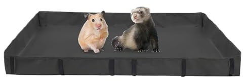 Alfombra lavable para jaula de roedores, base para cobayas, antideslizante, alfombrilla para animales, transpirable, reutilizable, forro polar para ardillas, animales pequeños, erizos, chinchillas