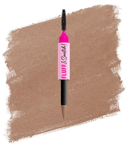 NYX Professional Makeup Fluff & Snatch Brow Powder Pen, Penna per Sopracciglia, Effetto Volumizzante, Finish Opaco, Fino a 24 Ore di Tenuta*, Formula da Crema a Polvere, Shade: 01 Ash Blonde, 1g