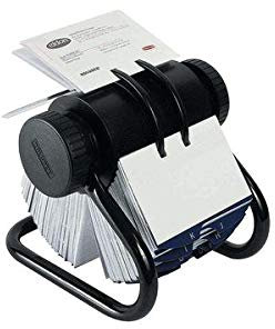 ROLODEX Rollkartei Classic für Visitenkarten, schwarz, Sie erhalten 1 Packung, Packungsinhalt: 200 Karthenüllen