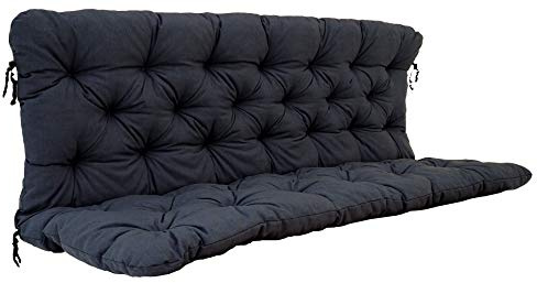 Chicreat Bankkissen mit Rückenteil 150 x 98 x 8 cm, Dunkelgrau