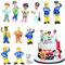 Guanyj Tortendeko Feuerwehrmann Kuchen Topper Kuchendeckel Geburtstag Sam Cake Figuren für Kinder Baby Party Dekoration Supplies(12 Stück), 3-6 cm