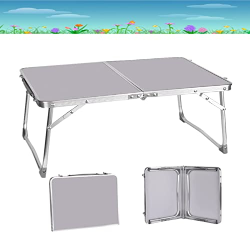 VickyHome Laptop-Schreibtisch, Bett-Tablett, Tisch mit Griff, Aluminium, faltbar, tragbar, Picknicktisch, Notebook-Ständer, Tisch für Strand, ideal für Outdoor-Picknick-Kochen, Gartenparty, kompaktes