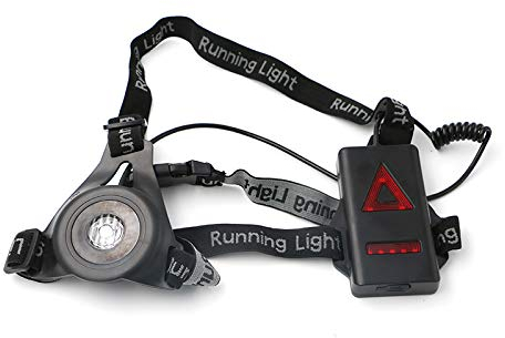TopHomer Luz de carrera, 90/180/250 lúmenes, lámpara LED de pecho, recargable por USB/tipo de batería, luz de advertencia de seguridad impermeable