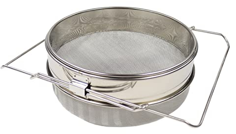 Doppelsieb aus Edelstahl für Lebensmittel Honig