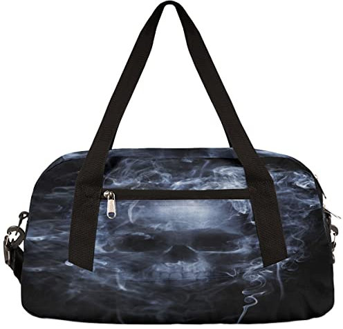 Montage of Human Skull Kids Overnight Duffle Bags Jungen Mädchen Teenager Sport Gym Bag für Wochenender Reisen Gymnastik Tanz Ballett, mehrfarbig, Handgepäck