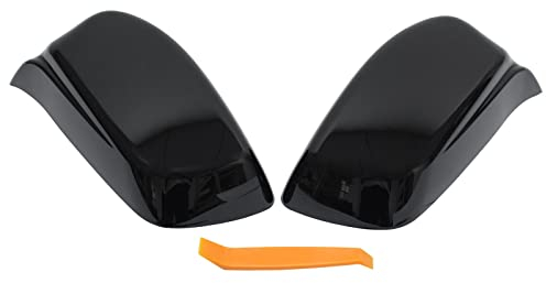 Spiegelkappen Außenspiegel Seitenspiegel Abdeckung Rückspiegelkappe Rückspiegel Abdeckkappen Spiegel Gehäuse Kappe Verkleidung Ersatz schwarz links und rechts für 5er E60 E61 6er E63 E64 2003-2007