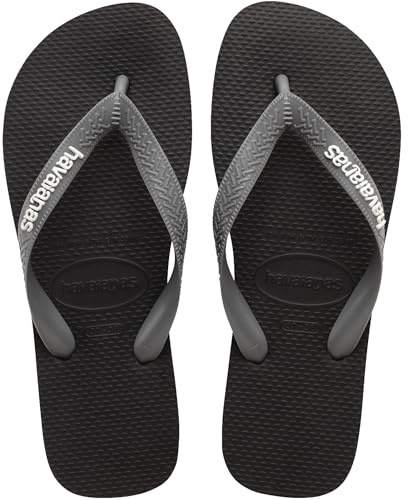 Havaianas Top Logo Pop Up, Unisex Flipflop, Black/ Steel Grey,