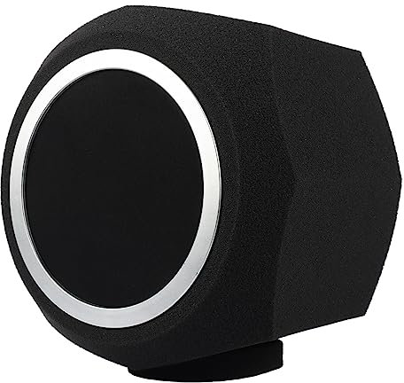 Solinder Micrófono de condensador para parabrisas de estudio, condensador, parabrisas, espuma absorbente de sonido, cubierta de espuma para micrófono, cubierta antiviento, filtro de pop, grabación