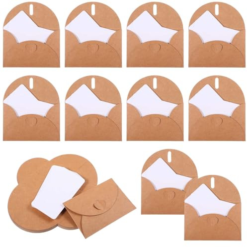 25 stycken små kort att skriva med kuvert kuvert presentkort kuvert med kort kraftpapper kuvert tomma kort för presentkort gör-det-själv