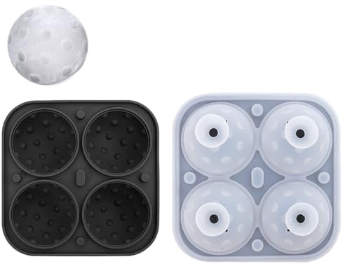 Stampo per cubetti di ghiaccio, a forma di palla da baseball, tennis, pickleball, in silicone, riutilizzabile, per cocktail, bourbon, whisky, brandy