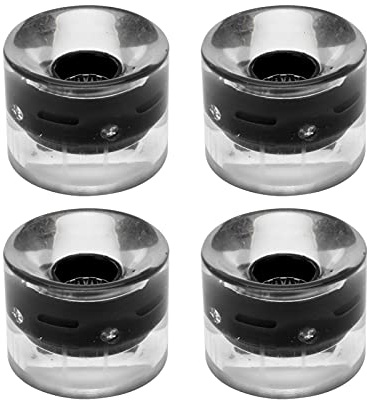 Culnflun skateboardhjul longboardhjul 60 mm hög elasticitet PU Filling Flash Wheels för nybörjare Cruiser Board 78A Hårdhet 60 * 45mm 4 Pack (Svart)