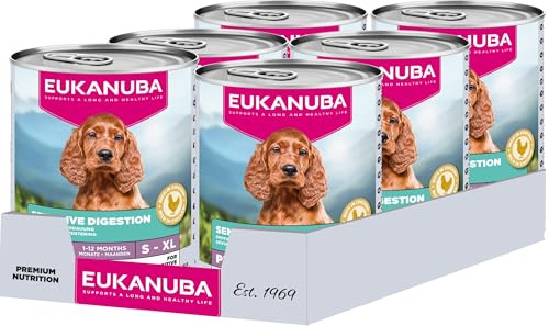 Eukanuba Puppy Sensitive Digestion Wet Dog Food Chicken 6 x 400g