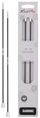 KnitPro Karbonz Aiguilles Droites 25 cm, 3 mm