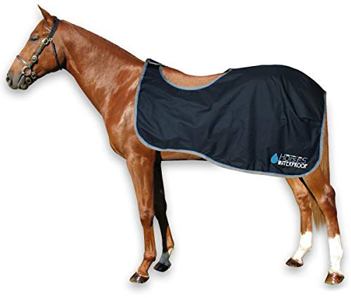 Horses, Coprireni Impermeabile Waterproof Exercise, Morbido, Comodo, Resistente, Blu, 135 cm