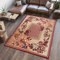 TAPISO Atlas Teppich Kurzflor Floral Blumen Beige Rot Creme Meliert Bordüre Schlafzimmer Wohnzimmer Vintage Modern ÖKOTEX 300 x 400 cm