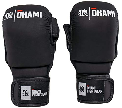 Okami Hi-Pro Sparring MMA Handschuhe Noir- Grappling Freefight BJJ Handschuhe (M)