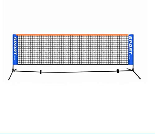 ANSKT Bärbart 3-6 meter tennisnät, standard tennisnät för matcher, träning, utan ram, tennisracket, sport, nätverk, badminton - 6,1 m