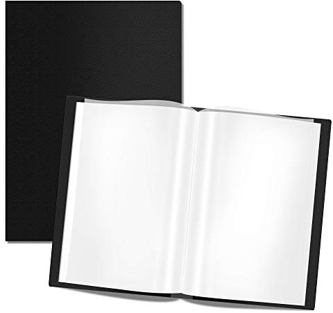 Presentation Book 40 Clear Pockets Sleeves Protectors Art Portfolio Clear Book for Artwork, Report Sheet, Letter (Can Accommodate 24.2 X 18.4inch)