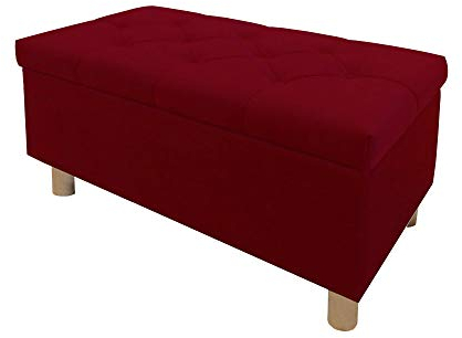 Comfort-Pur Sitzbank Sitzhocker Sitztruhe mit Stauraum Aufbewahrungsbox (Rot)