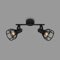 BRILONER Leuchten Deckenlampe retro mit Gitterschirm, 2-flammige Deckenleuchte vintage, E14 Fassung max. 25 Watt, verstellbare Lampenschirme, rustikaler Deckenspot aus Stahl, Schwarz 2669-025
