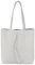 modamoda de - T253 - Ital. Henkeltasche mit Innentasche aus Leder, Farbe:Weiß