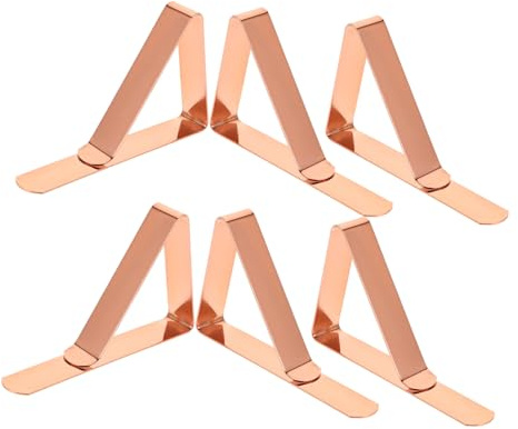 Cabilock 6piezas Sujetamanteles Reutilizables Abrazaderas Inoxidable Antideslizantes para Fiestas Bodas Adaptables Mesas