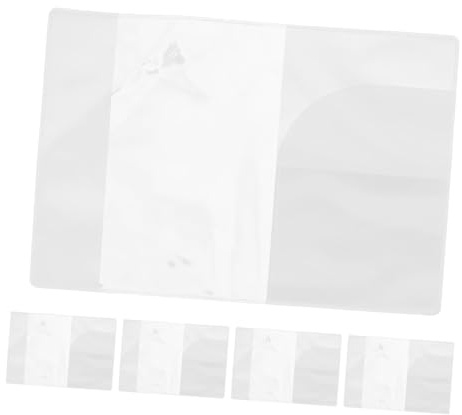 POPETPOP 5pezzi Custodia Trasparente Per Passaporto Da Cinque Coperture Protettive in Pvc Per Documenti Da Viaggio Portapassaporto Leggero e Resistente