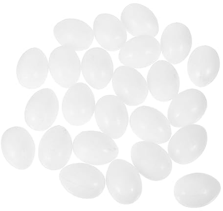 MOTHNUR 30pcs Solid Plastic Pigeon Eggs Simulation Set for Preventing Breeding Sturdy Plastic Material Suitable for Pigeon Hatching in Aviaries