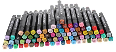Zerodeko Double-ended Watercolor Markers for Adults and Artists Bright Vivid Colors Quick-dry Smooth Blending Pens for Coloring Sketching Illustration and Shading