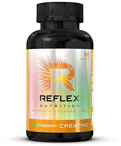 Reflex Nutrition Creapure® Creatine Monohydrate Capsules - Performance Enhancing Creatine Tablets for Strength, Muscle Gains & Recovery (90 Creatine Capsules, 45 Servings - 700mg Creatine Monohydrate)