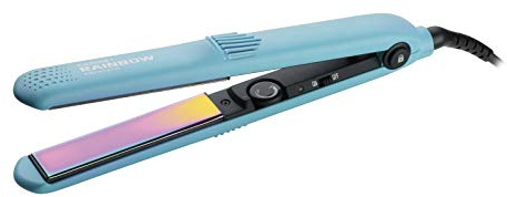 GAMMAPIU' Professioneller Haarglätter Rainbow, Langer Glatteffekt, Bügeleisen, Eliminiert Elektrostatik, Verriegelungsknopfverschluss, Einstellbare Temperaturen, Schnellheizung, Italienischer Stecker