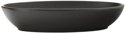 Maxwell & Williams Caviar Serving Bowl, Oval, Porcelain, Black, 3 x 2 cm