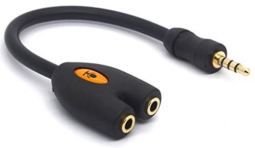 Tomost 3,5 mm Kopfhörer-Mikrofon-Splitter, 3,5 TRRS Audio-Mikrofon-Y-Kabel-Adapter für MP3-Player, Laptop, Smartphone, Gaming-Headset