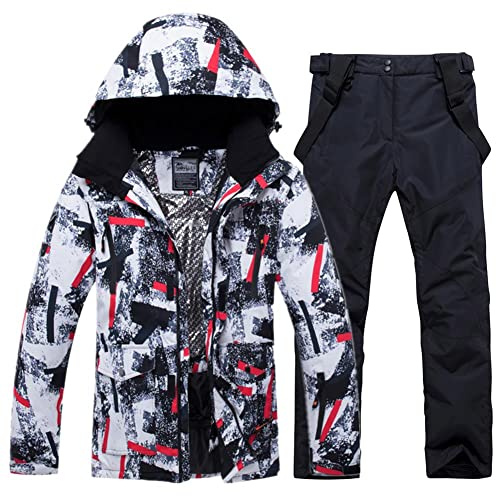 Men's Ski Suit Waterproof Snow Suits Two Piece Snowboard Jacket and Pants Set Outdoor Windproof Winter Warm Snowsuits