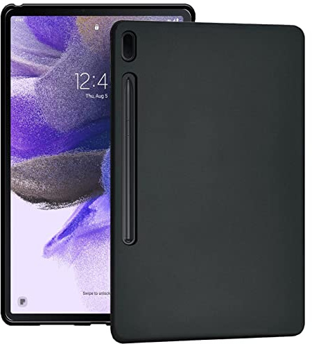 Verco Hülle für Samsung Galaxy Tab S7, Schutzhülle Tablet Tasche Silikon Case Slim Cover [11 Zoll T870 / T875], Schwarz