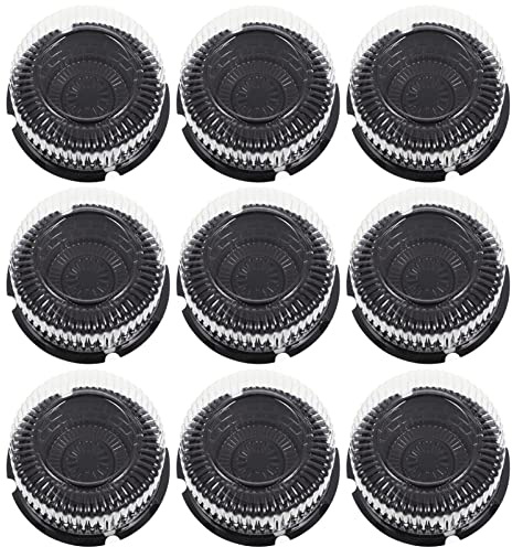 10 recipientes desechables de plástico para tartas con tapas de cúpula y tablas de pasteles, cajas transparentes para pasteles, soporte redondo para tartas para transporte al azar de 8 pulgadas