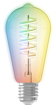 CALEX Smart LED Lampe, E27, ST64, RGB-Farben & kalt- bis warmweiß Licht, dimmbar, WLAN App- & Sprachsteuerung