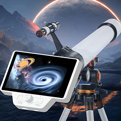 Elektronisches 2K-Teleskop-Okular, WiFi-Digital-Okular-Recorder-Kamera für 1,25-Zoll-Astronomisches Teleskop, 5-Zoll-IPS-Bildschirm, 4-facher Digitalzoom, Bewegungserkennung,