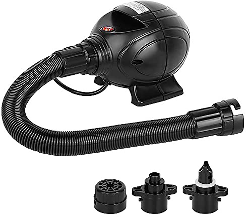 SIUKE Bomba de Aire eléctrica, Inflador de Bomba de Aire eléctrico portátil de 800 W con 3 boquillas para inflables colchón de Aire Flotador Piscina Flujo de Juguete
