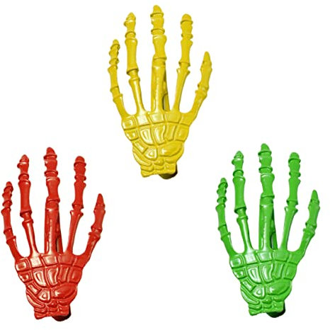 Didiseaon 3 Pièces Barrette Crâne barrette halloween pinces à squelette pinces à cheveux fille pinces à cheveux enfants pour filles pince à cheveux en