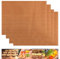 Papel de Horno Permanente,4 Pcs Alfombrillas Hornear Antiadherentes 30 x 40 cm Papel de Horno Reutilizable Resistente al Calor Teflón de lámina de Hornear para Pan, Galletas, Carne, Pescado