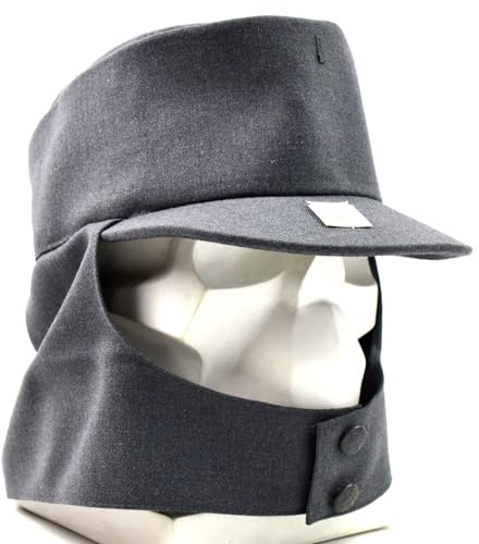Gorra de lana auténtica del ejército finlandés M65, gris, Talla única